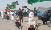 استقبال گرم اهالی کارون از کاروان پیاده انصارالحسین